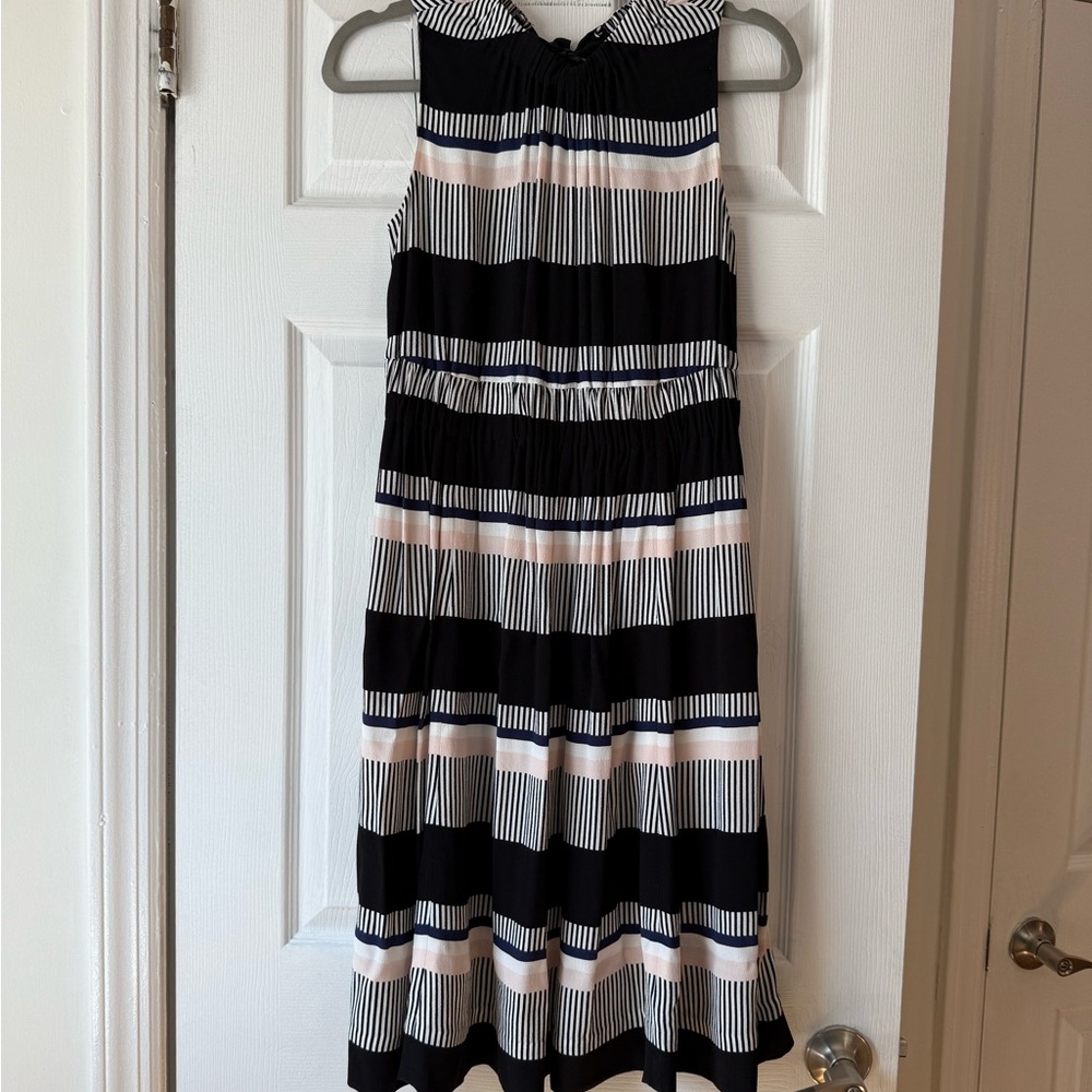 Kate Spade Black and White Pleated Sundress Size 4